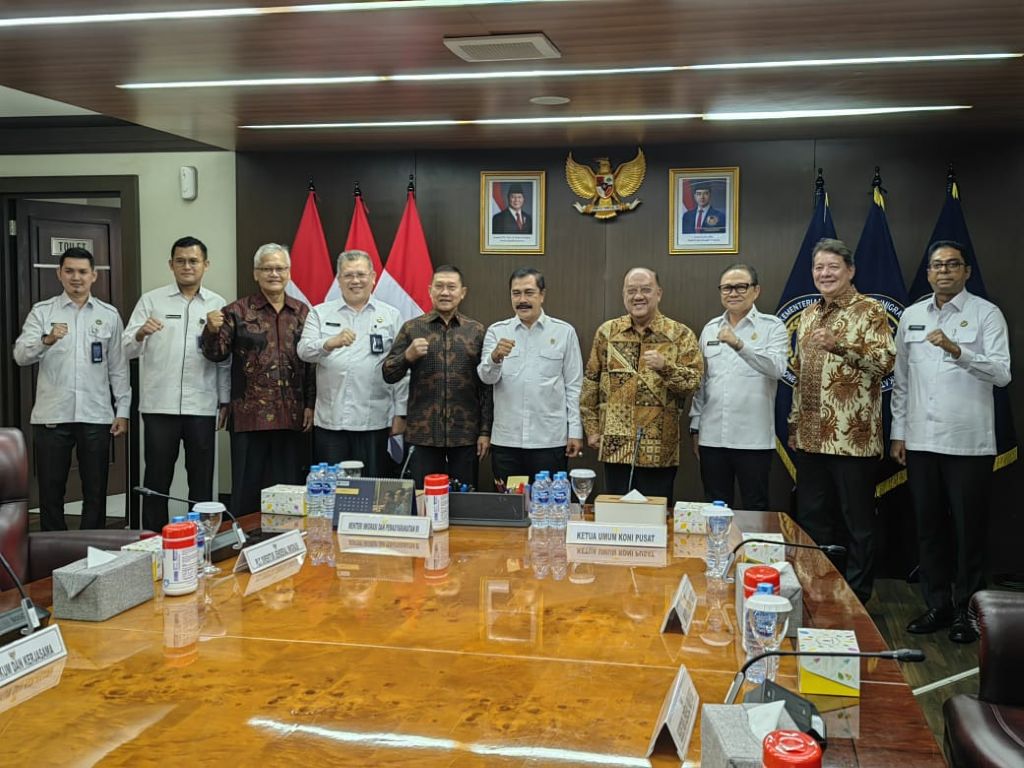 Audiensi Ketum KONI Pusat kepada Menteri Imigrasi dan Pemasyarakatan Bahas Dukungan Terhadap Penyelenggaraan Event Olahraga Nasional