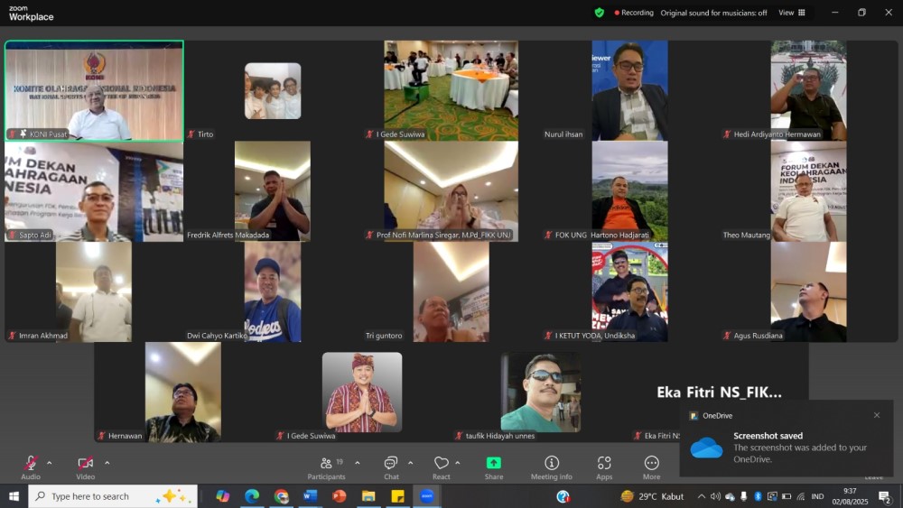 Pertemuan Forum Dekan Fakultas Ilmu Keolahragaan (FIK) di Bali Tahun 2025 Diharapkan Hasilkan Terobosan untuk Prestasi Atlet
