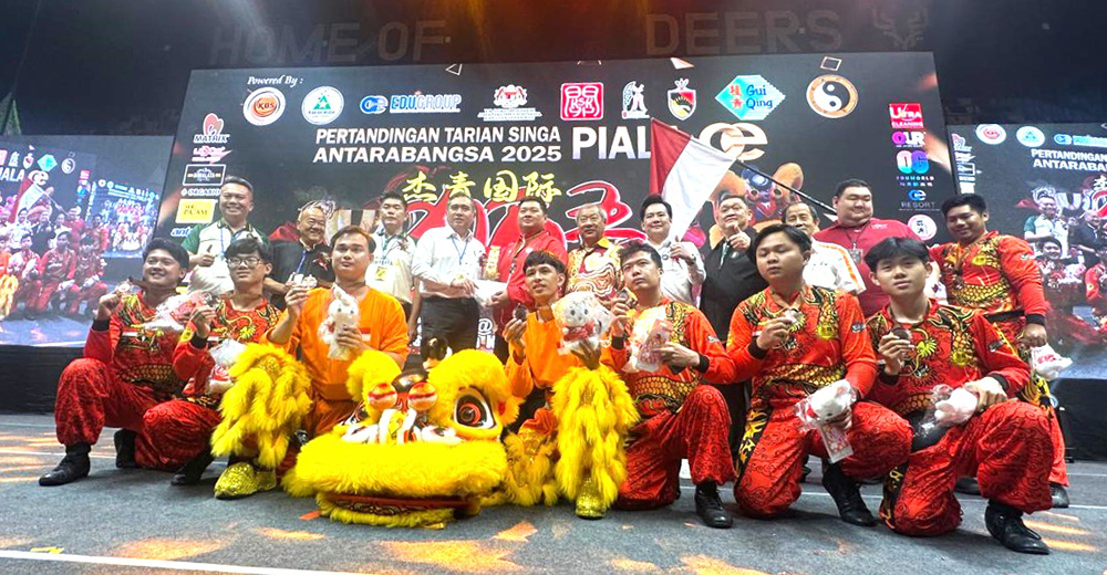 Kontingen Barongsai Indonesia Raih Juara Ketiga Tarian Singa Antarabangsa 2025