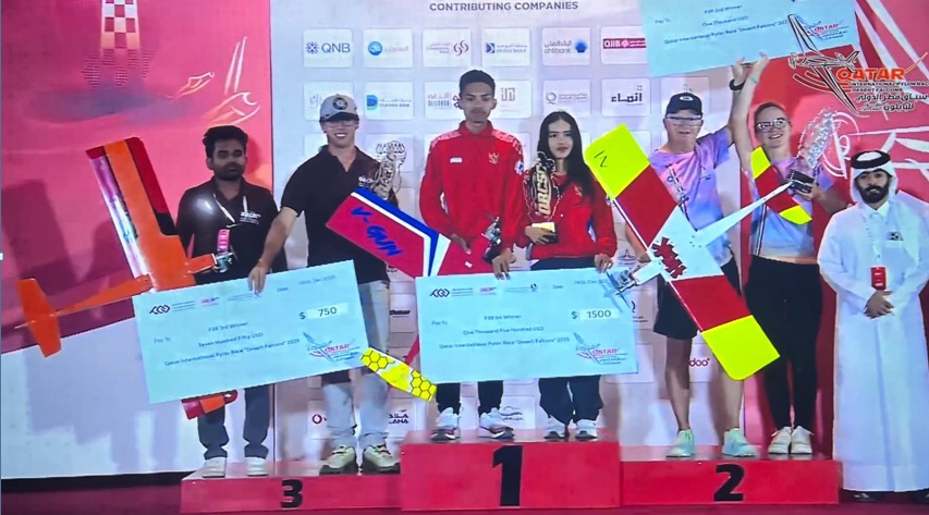 Atlet  Aeromodeling Indonesia Juara Di Qatar International Pylon Race “Dessert Falcon”, 2025