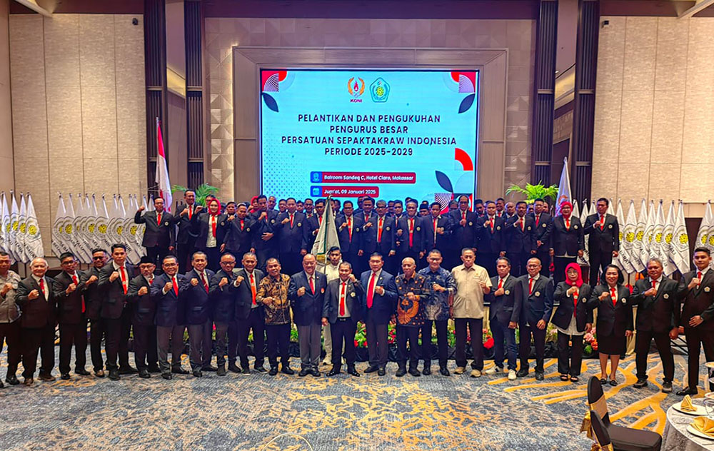 Resmi Dilantik di Makassar, PB.PSTI Siap Gelar Liga Sepak Takraw Indonesia