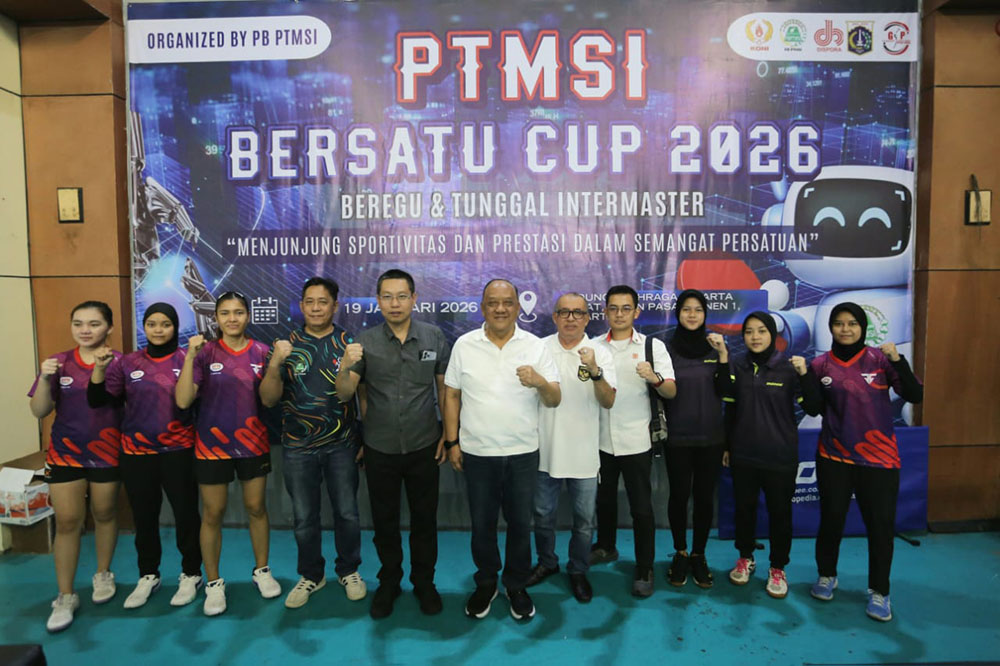 Tinjau PTMSI Bersatu Cup 2026, Ketum KONI Pusat: Bersatu Kunci Prestasi Tenis Meja