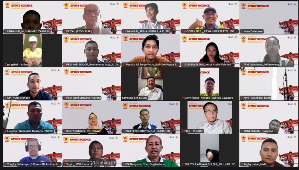 KONI Pusat Gelar Webinar “Perkembangan Sport Science di Indonesia” untuk Tingkatkan Prestasi Atlet
