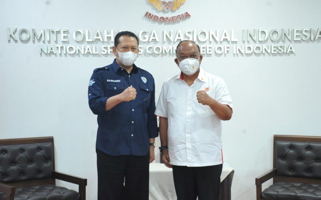 Ketum PP.IMI Bambang Soesatyo beserta Pengurus Berkunjung ke KONI Pusat