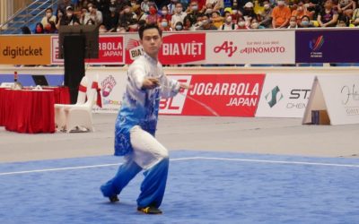 Atlet Wushu Indonesia Tampilkan Gerakan Indah